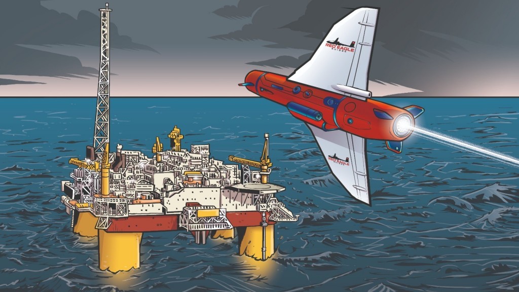 Der TRITON der Red Eagle Suisse soll die perfekte Flugtauchdrohne zum Schutz von Ölplattformen und Hafenanlagen werden.(Quelle: Red Eagle Suisse)